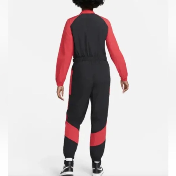 Nike Jordan Women Black Varsity Red Flight Suit Jumpsuit Size medium NWT - Picture 4 of 16